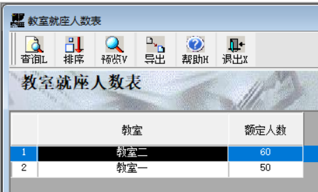 教室就座人数表